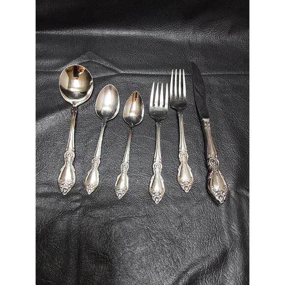 Oneida Community Stainless 6 pc Flatware Service Platation Pattern 1987-2006 - Picture 1 of 3